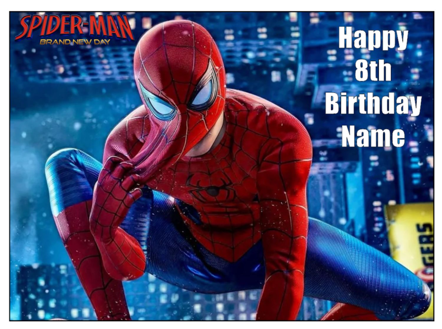 Spider-Man Brand New Day Edible Cake & Cupcake Toppers | Icing Decorations