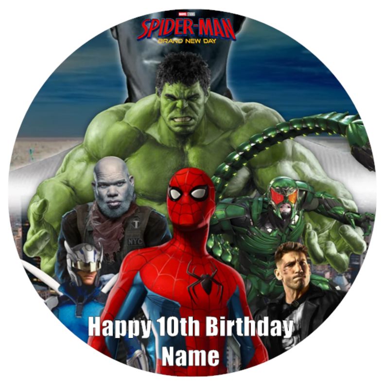 Spider-Man Brand New Day Edible Cake & Cupcake Toppers | Icing Decorations