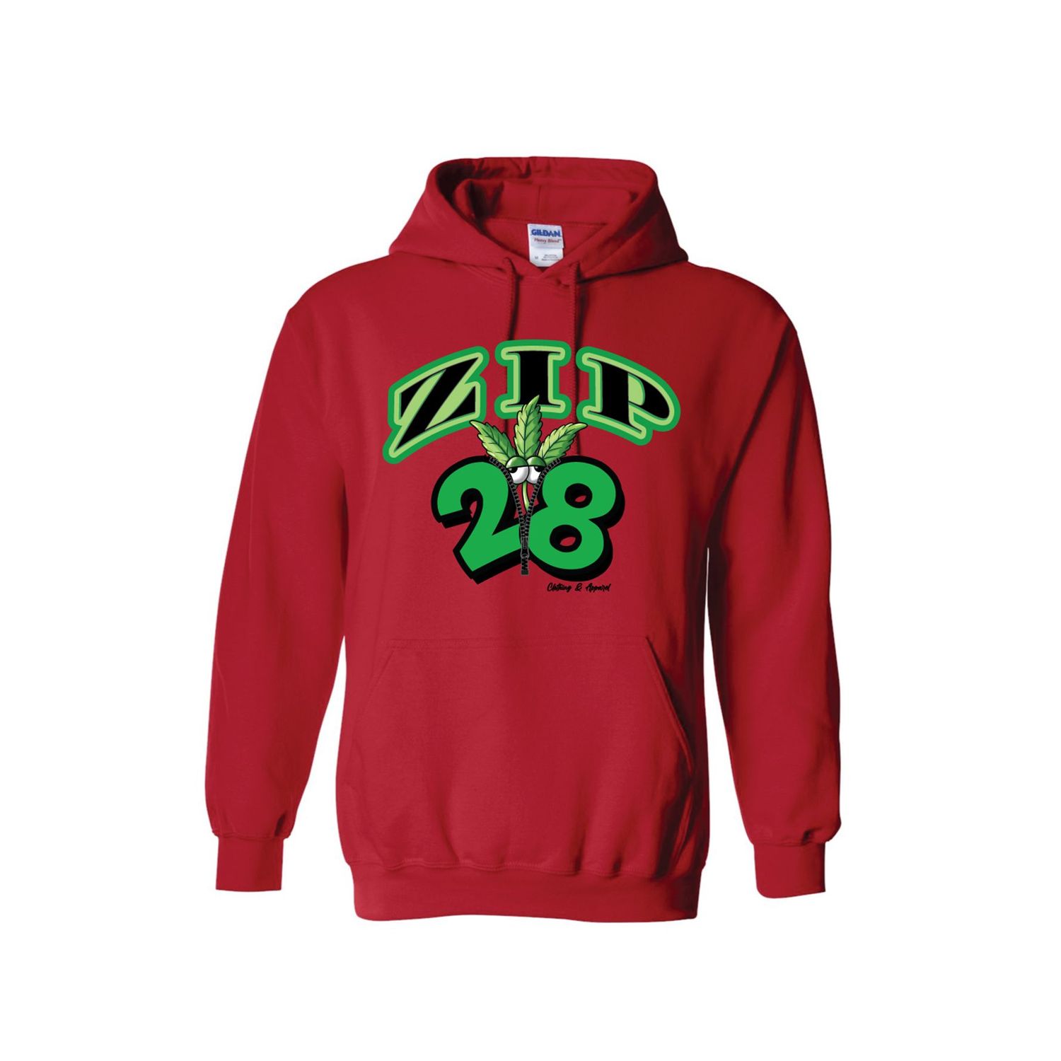 Unisex Zip 28 Hoodie Red
