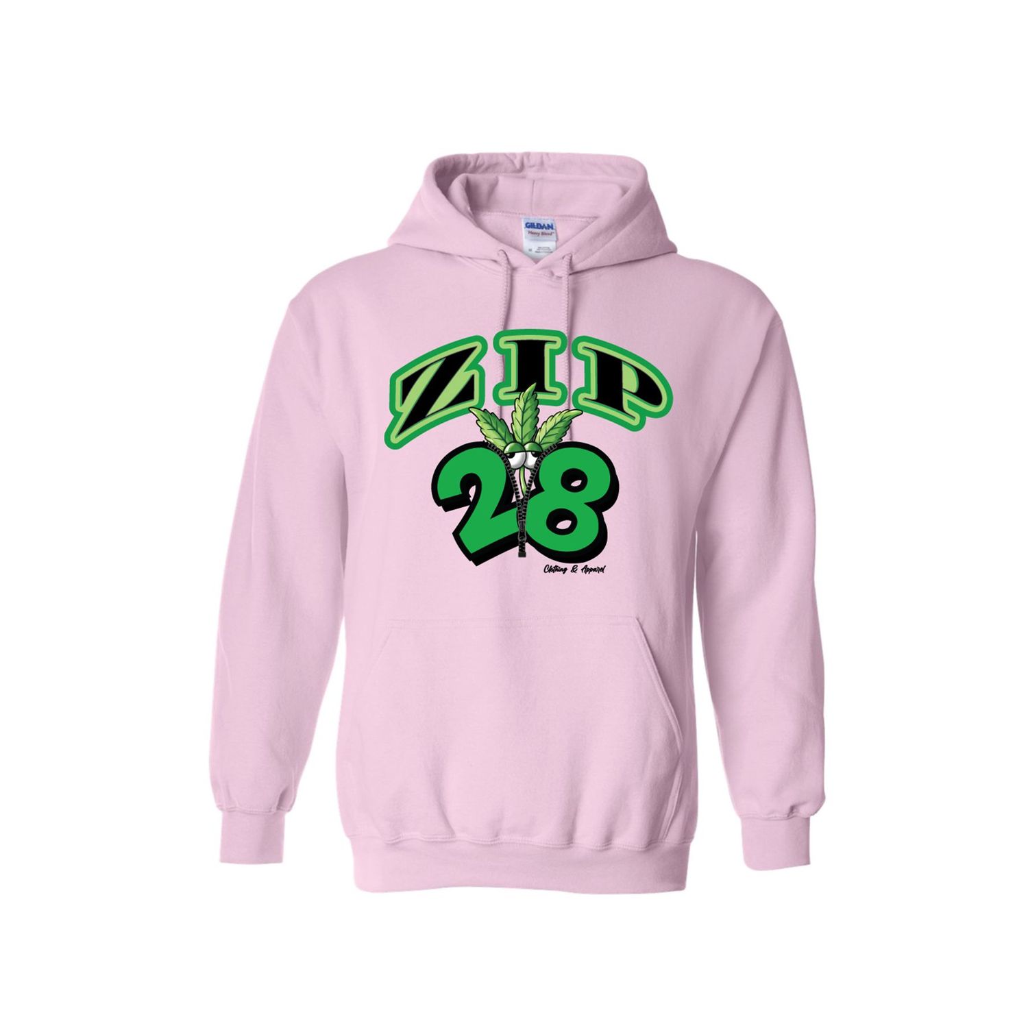 Unisex Zip28 Hoodie Pink