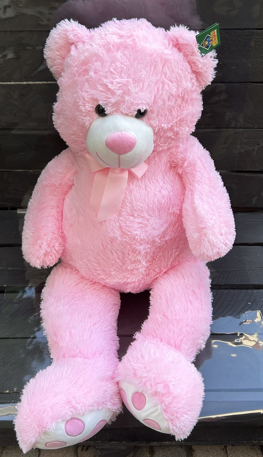 Τ04--Big Pink Teddy Bear (100cm)