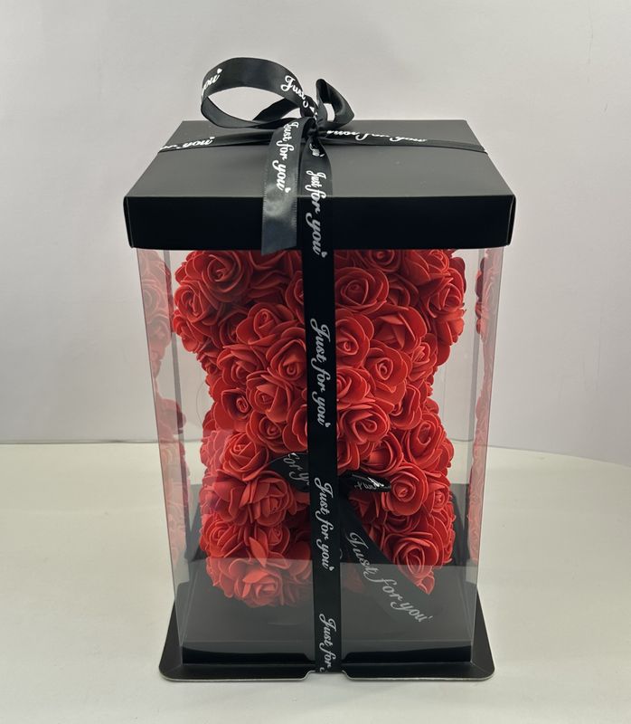 Red Artificial Rose Teddy Bear