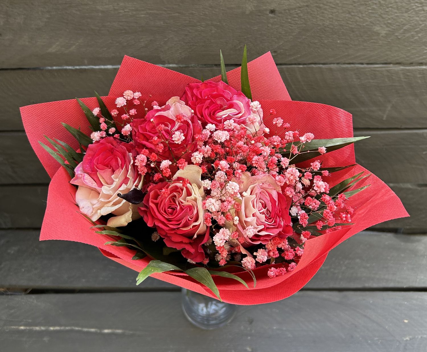 B06 - 5 Double Color Roses Bouquet