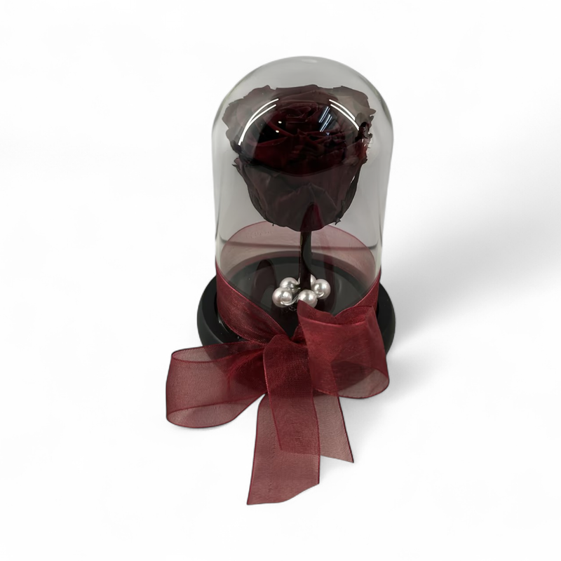 F19 - Bordo Forever Rose in glass