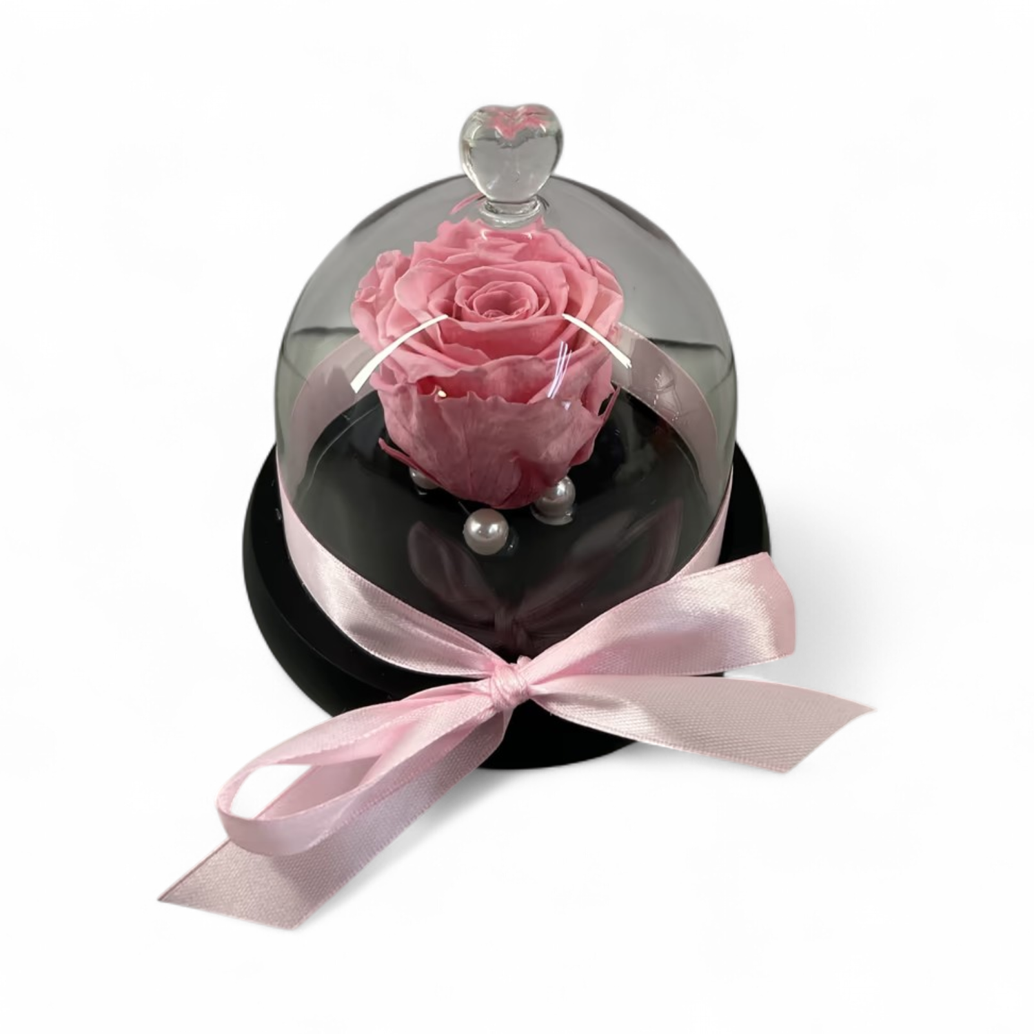 F24 - Bold Pink Forever Rose in glass