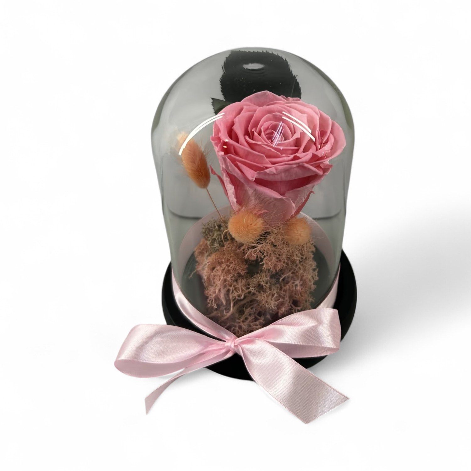 F27 - Bold Pink Forever Rose in glass