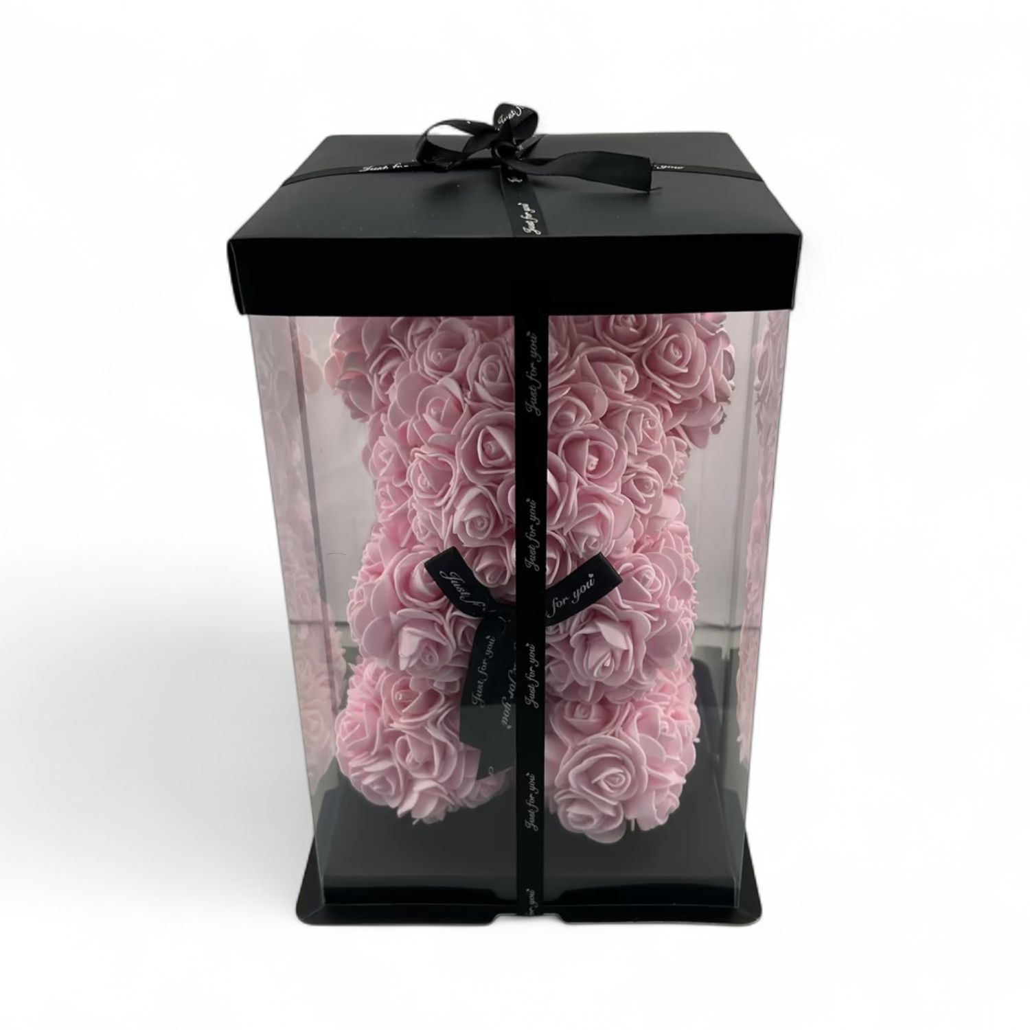 Pink Artificial Rose Teddy Bear