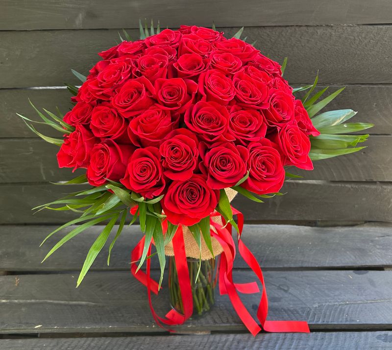51 Red Roses Bouquet