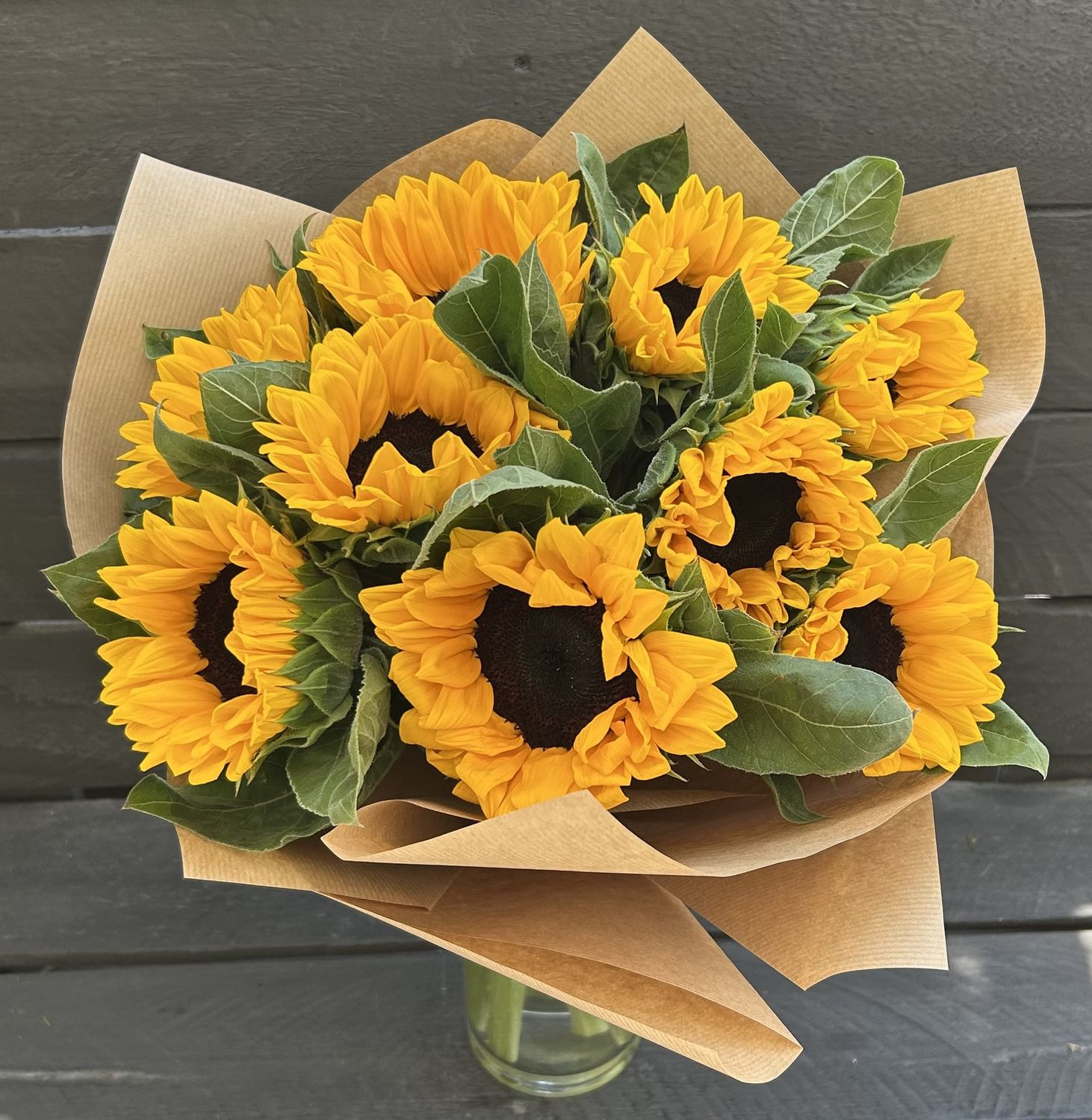 Bouquet with 9 Sunflowers!
