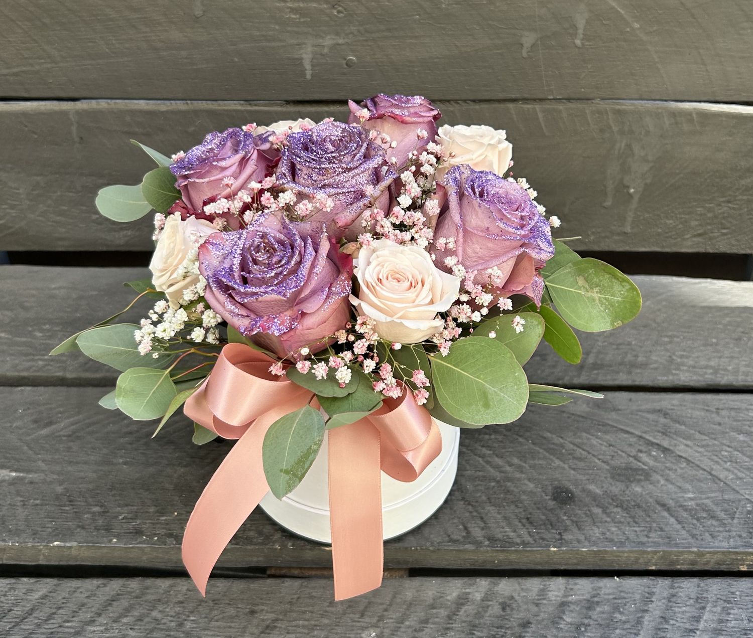 M15 - Mixed Flowers with Glitter in a box