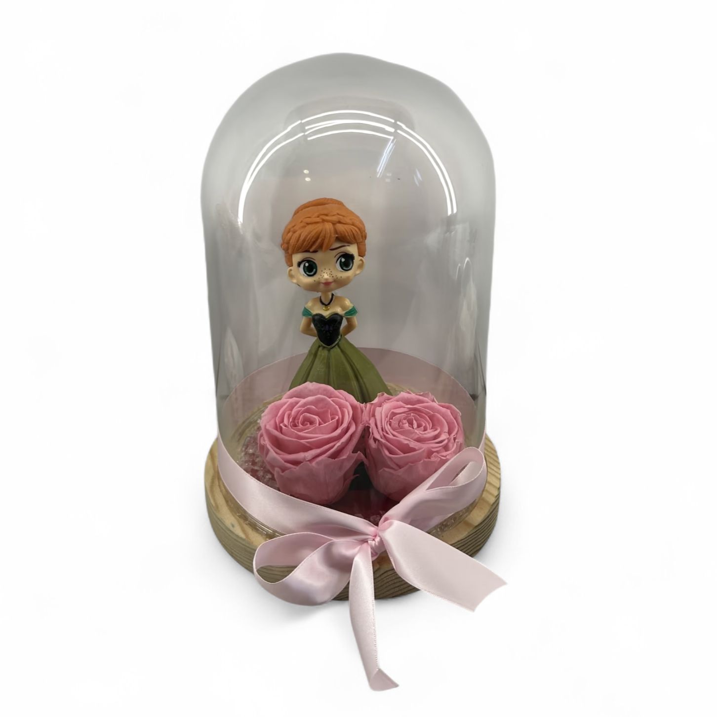 R04 - Princess Pink Forever Rose in glass