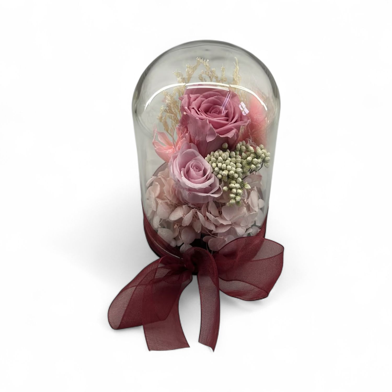R05 - Pink Forever Rose in glass