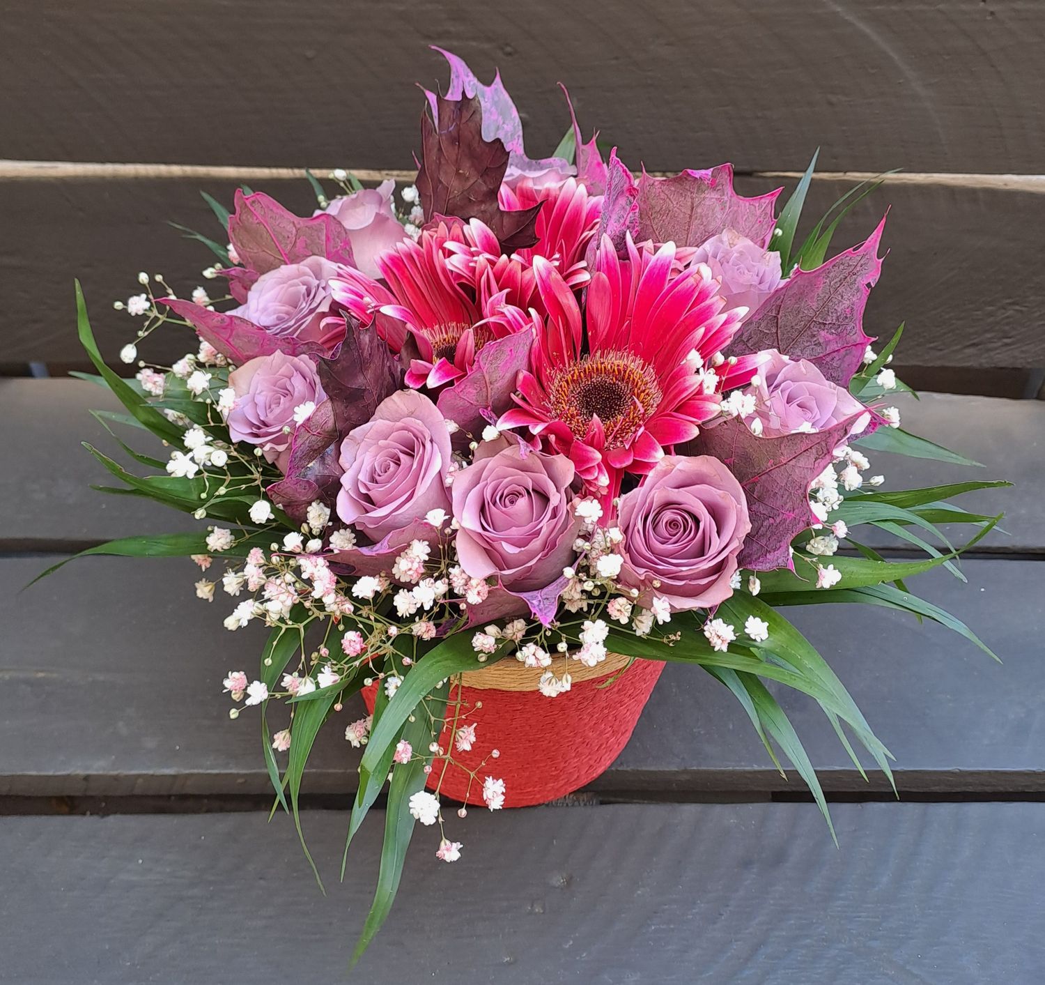 M03 - Mixed Flowers in a basket