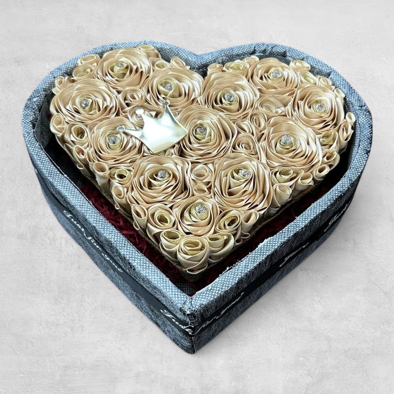 Golden Handmade Heart (20x17cm)