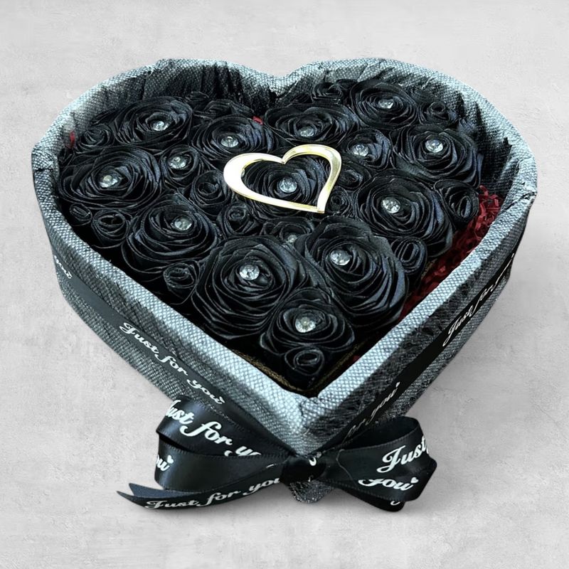 Black Handmade Heart (20x17cm)