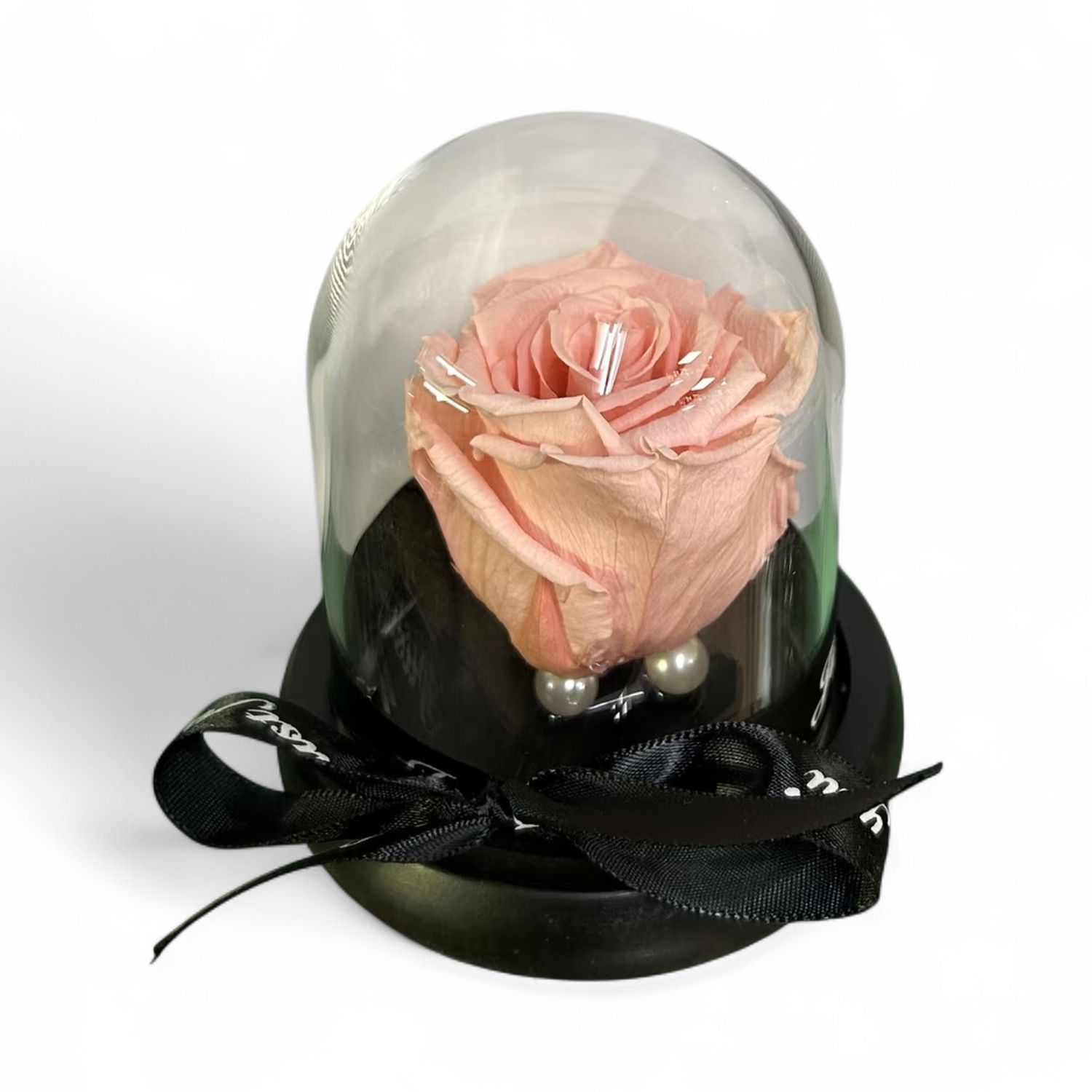 R02 - Pink Forever Rose in glass (10x11 CM)