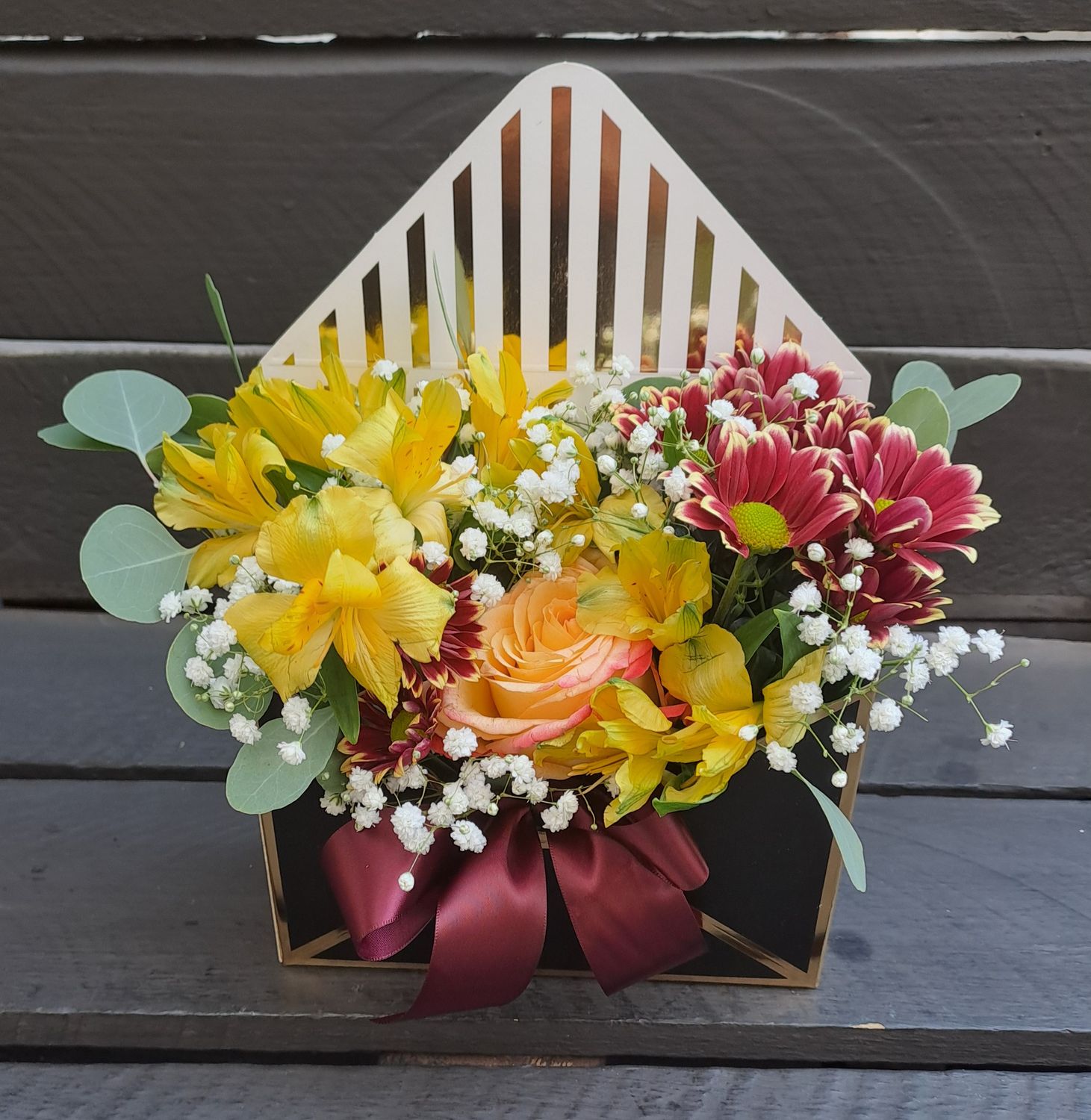 M03 - Mixed Flowers in a letter box