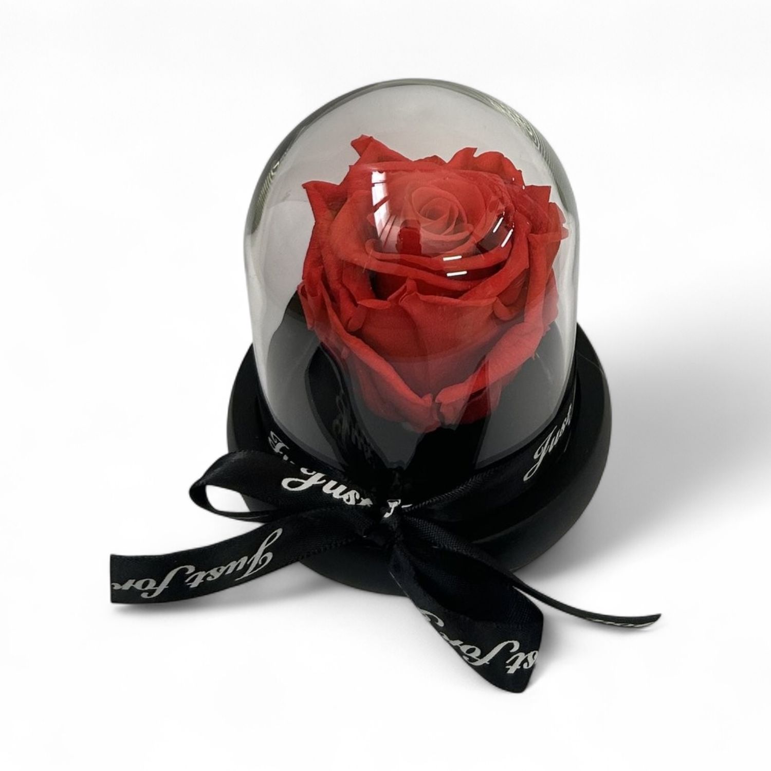 R01 - Red Forever Rose in glass (10x11 CM)