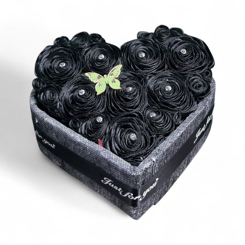 Black Handmade Heart (20x17cm)