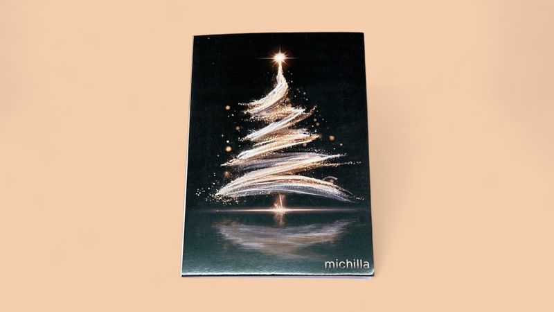 Christmas Tree Black Card (9x12.5cm)