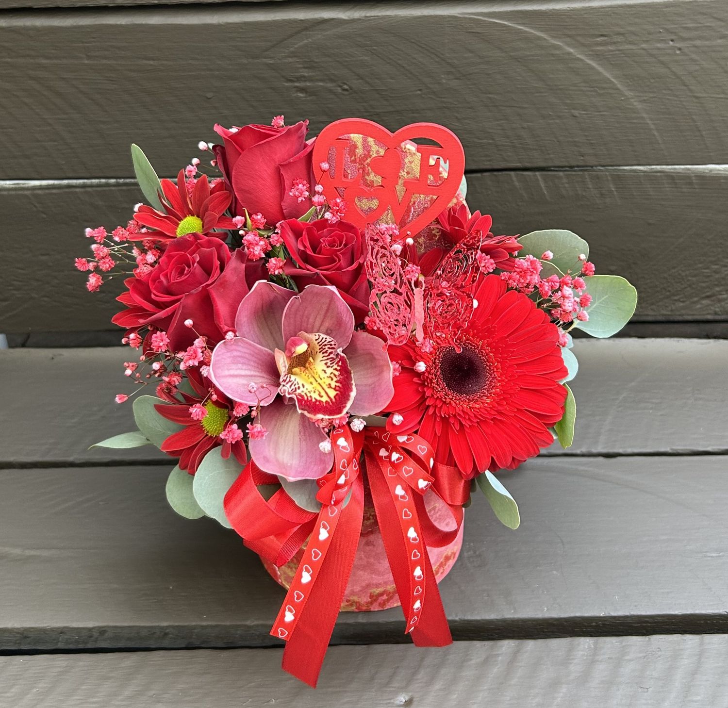 B2602 - Mixed Flowers in a box