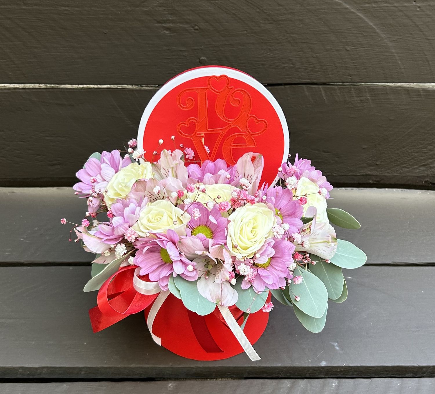 B2612 - Mixed Flowers in a small box