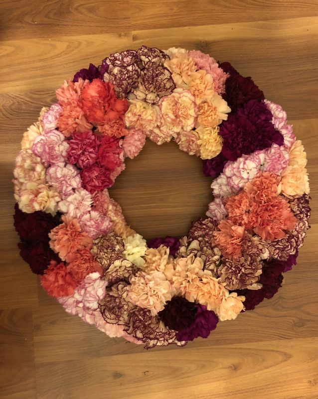 Funeral Standing Wreath Colorful