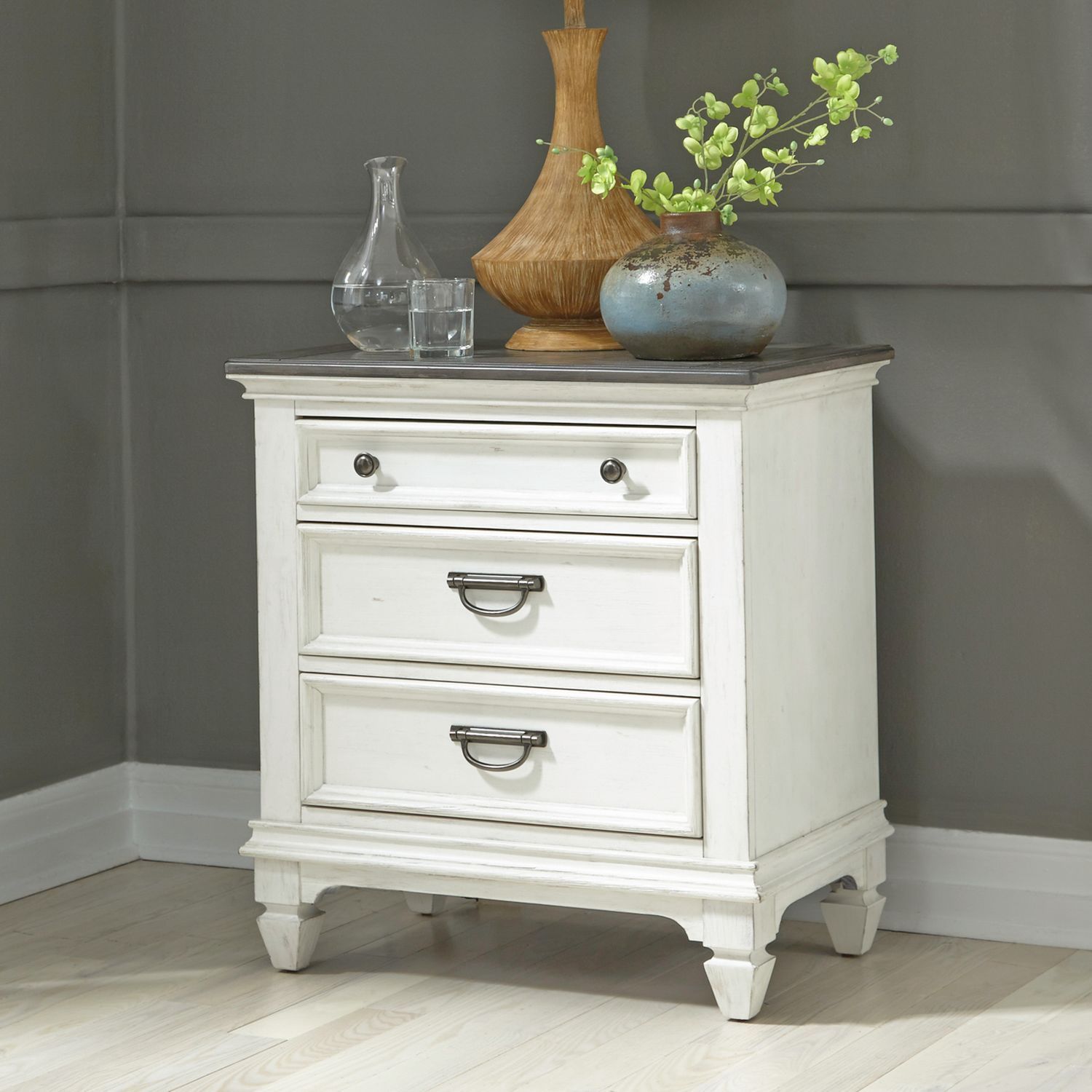 Allyson Park Night Stand w/ Charging Station