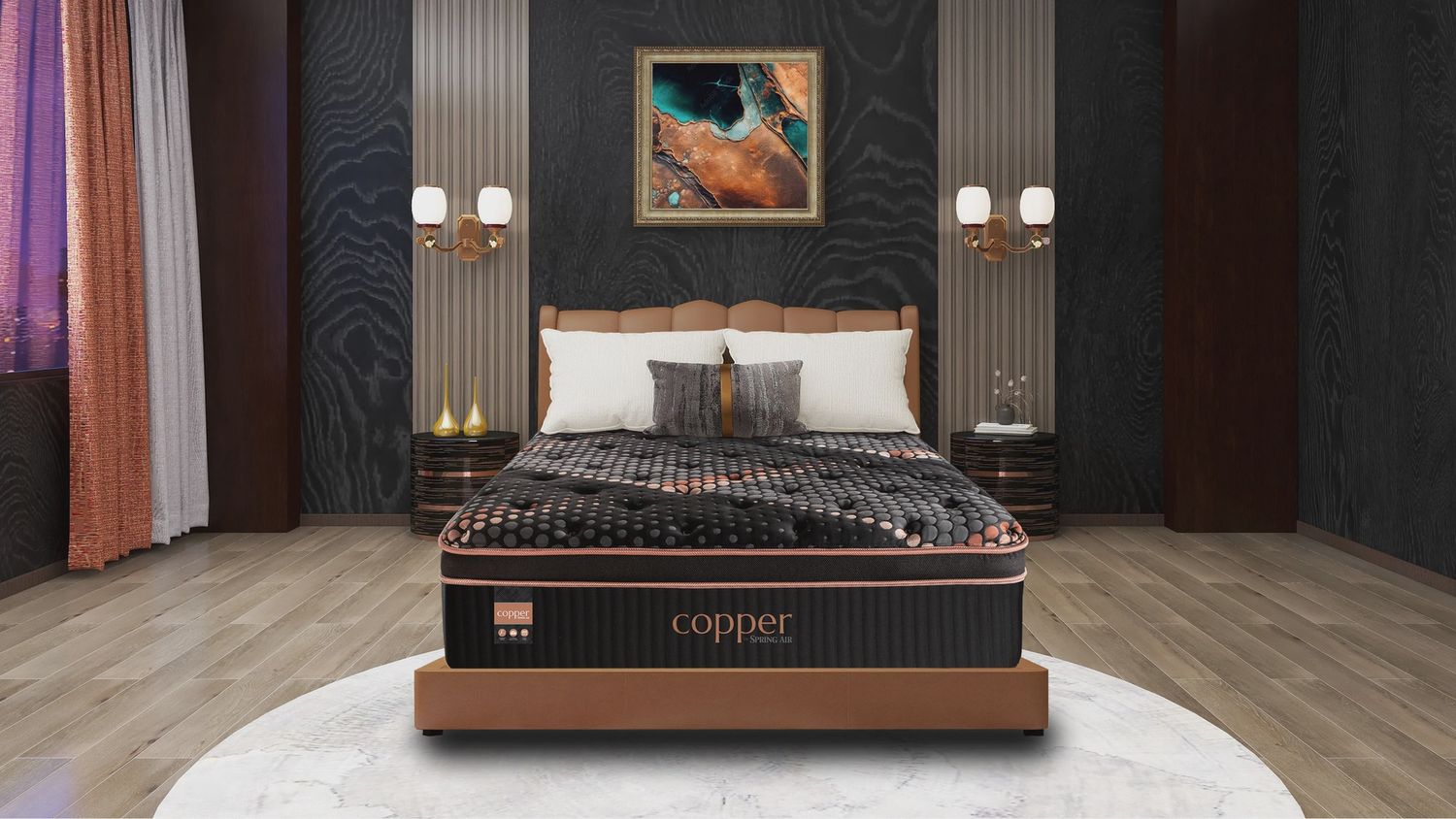 Copper Quilted EuroTop Plush Hybrid