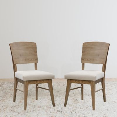 Barbossa Panel Back Chair w/ Upholstered Seat