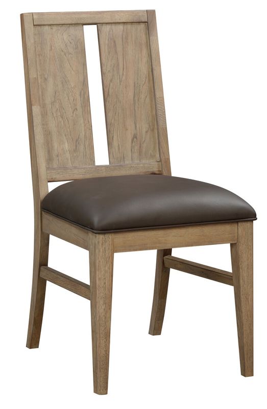 Casual Loft Panel Back Chair w/ Upholstered Seat