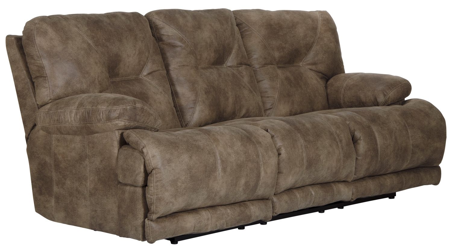 Voyager Lay-Flat Triple Reclining Sofa w/ Drop Down Table, color: Brandy