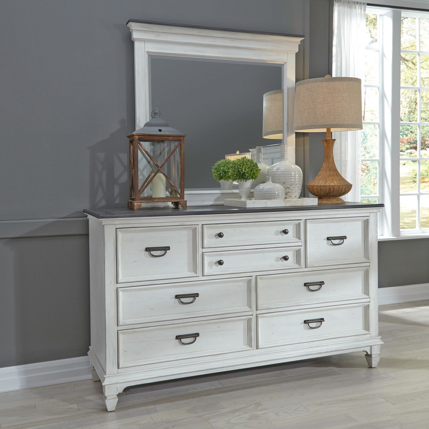 Allyson Park 8 Drawer Dresser &amp; Mirror