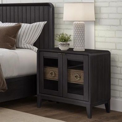 Elure Glass Door Nightstand