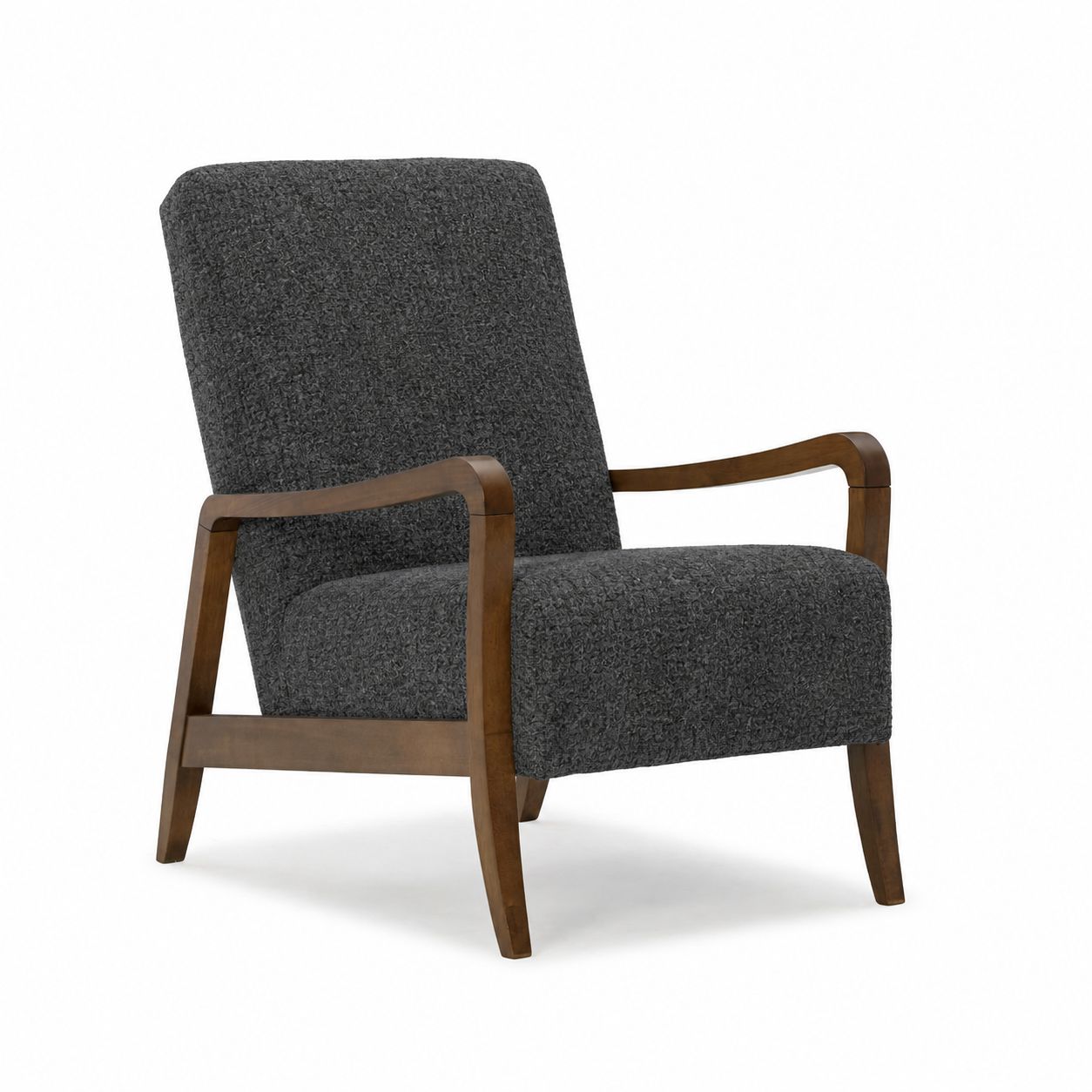 Rybe Accent Chair, Base: Dark Walnut, color: Graphite-20863
