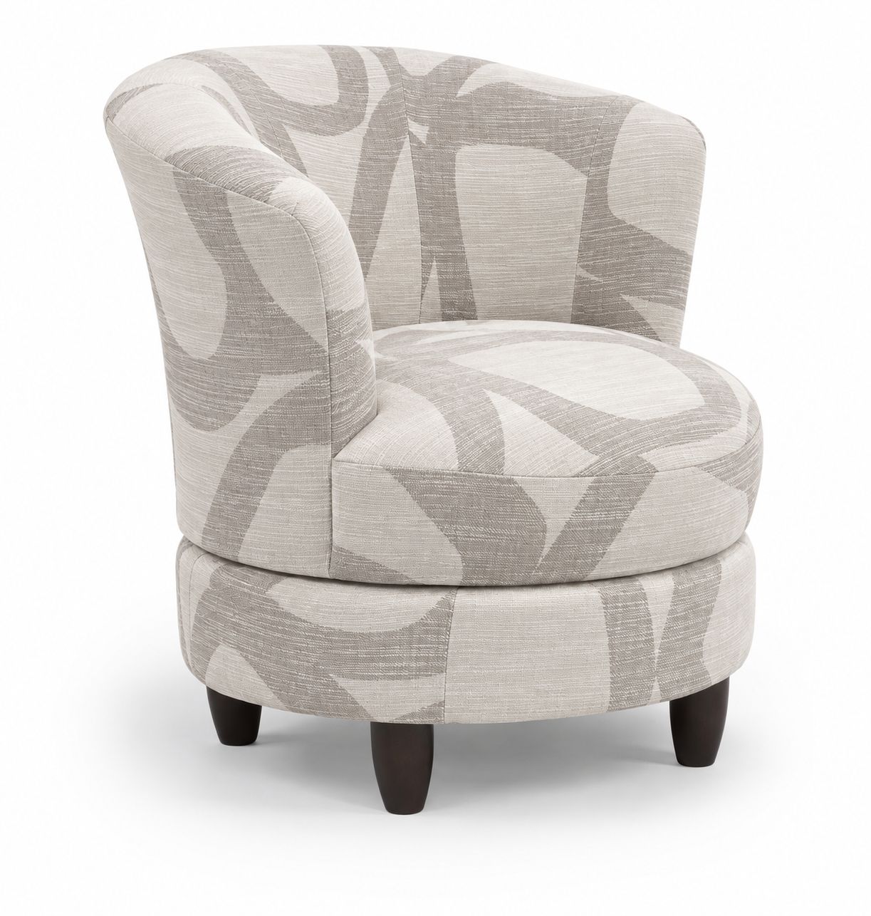 Palmona Swivel Barrel Chair, Base: Espresso, color: Sisal-28227