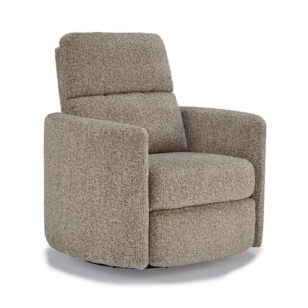 Corllini Swivel Barrel Power Recliner, color: Taupe-19879
