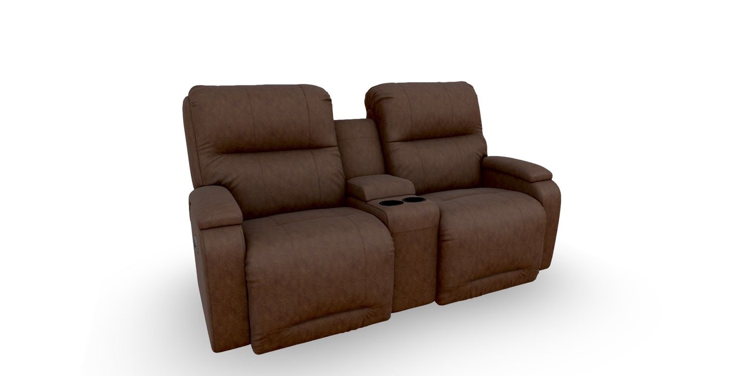 Maverly Rocking Reclining Console Loveseat, color: Nutmeg-53246A-L