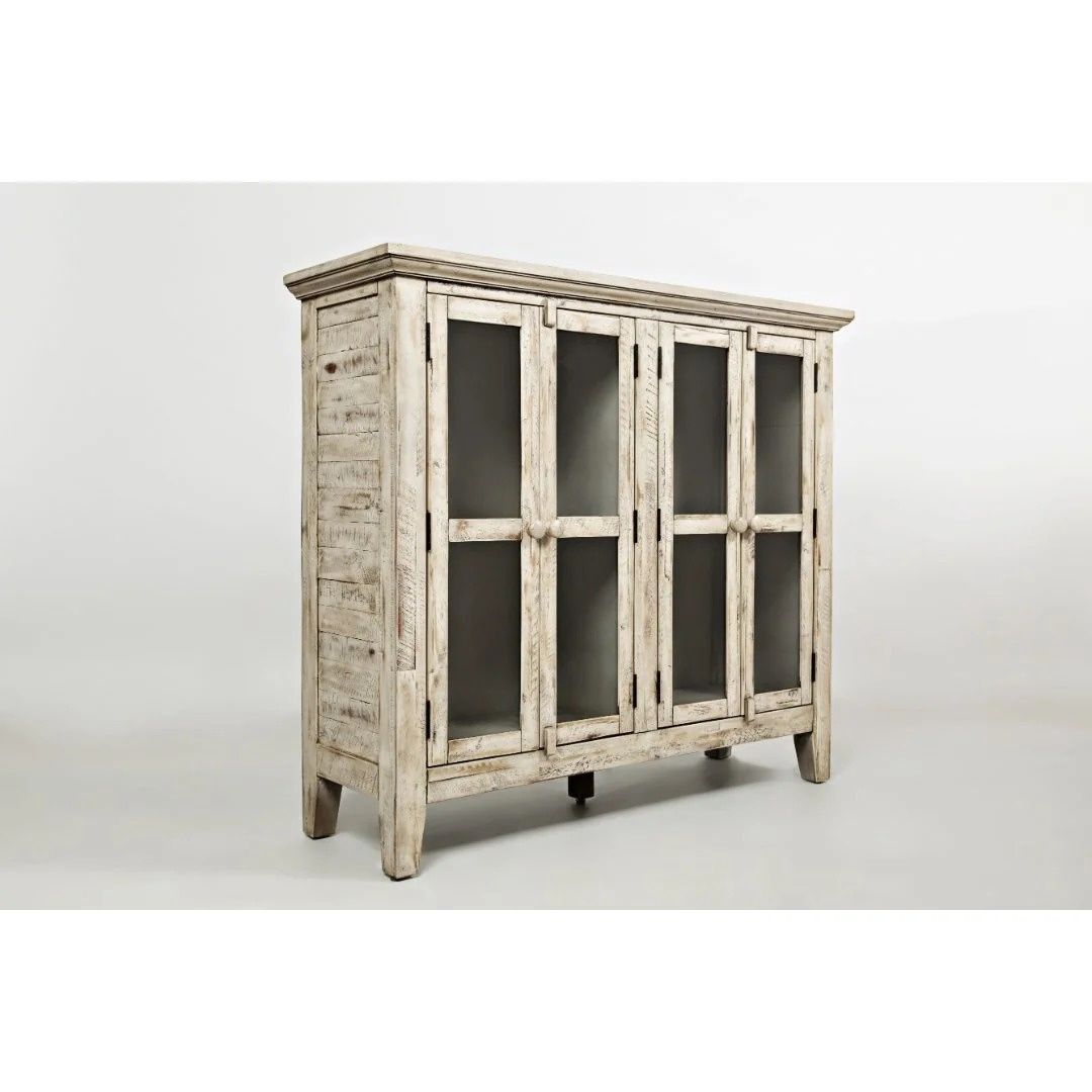 Rustic Shores 4 Door High Cabinet, color: Scrimshaw