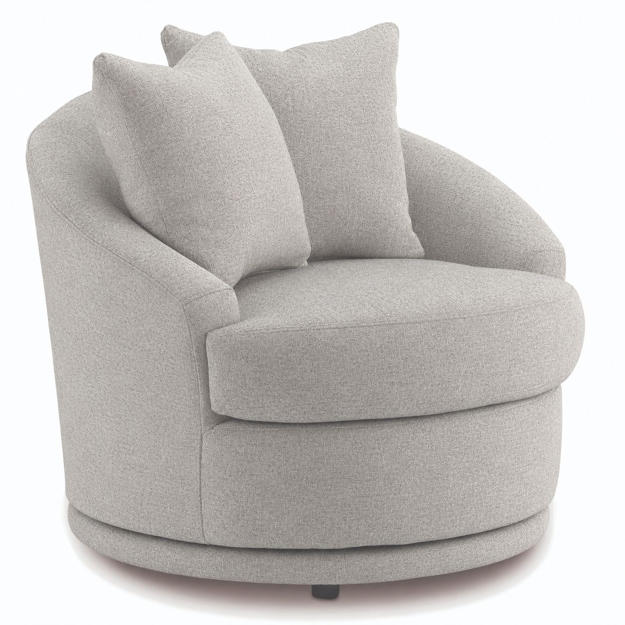 Alanna Swivel Barrel Chair, Base: Fabric, color: Cement-21573