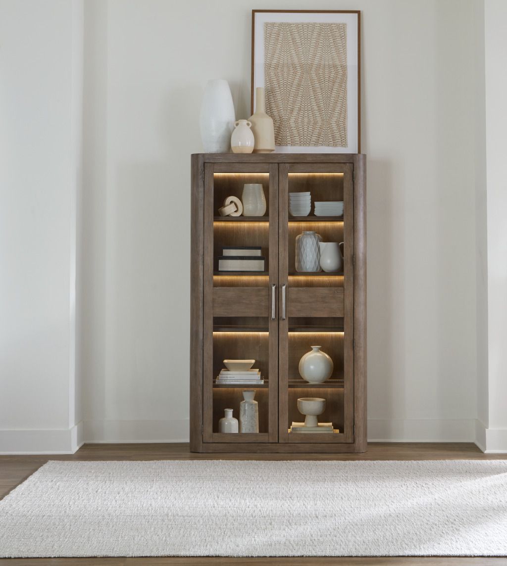South Bend Bunching Display Cabinet, color: Burnished Clay