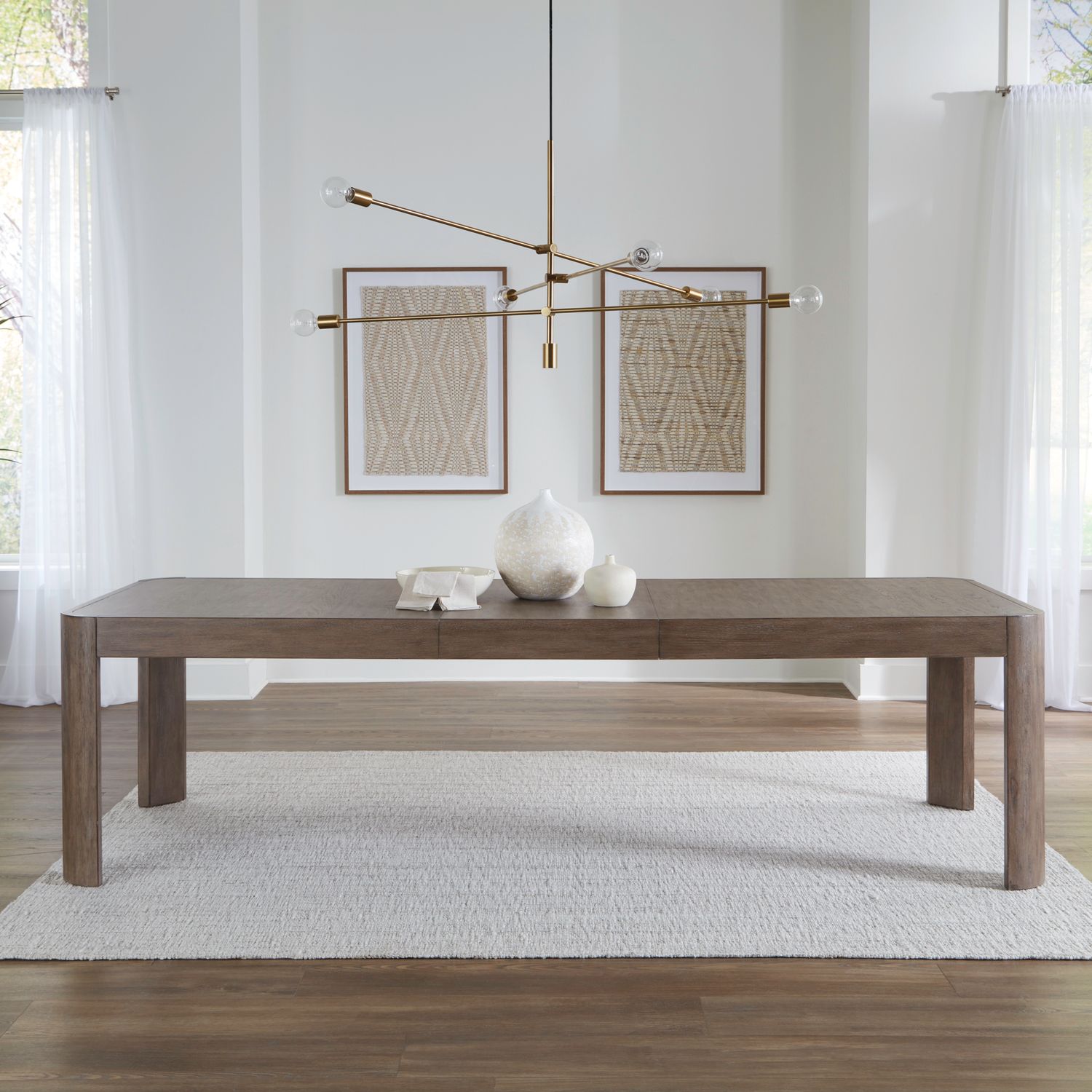 South Bend Rectangular Leg Table, color: Burnished Clay