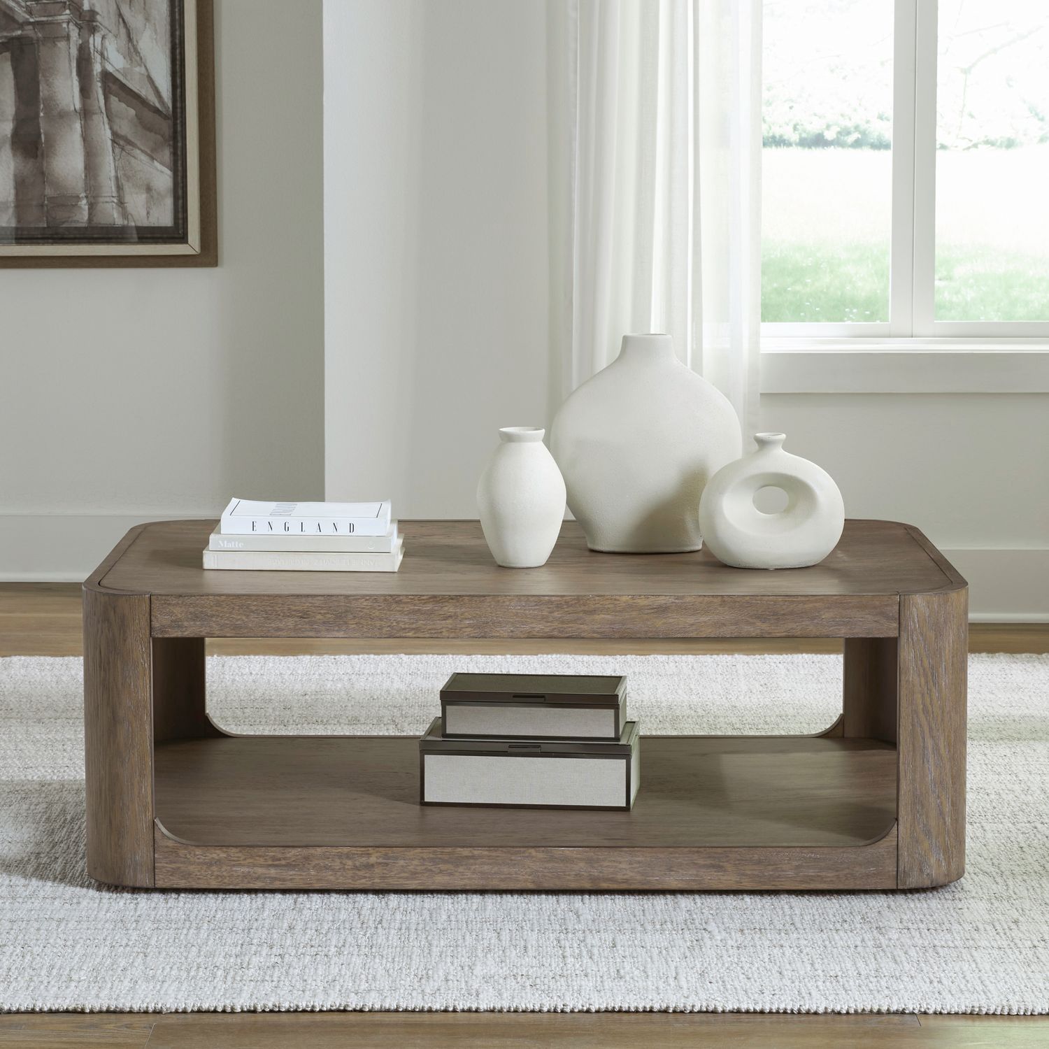 South Bend Rectangular Cocktail Table, Finish: Burnished Clay