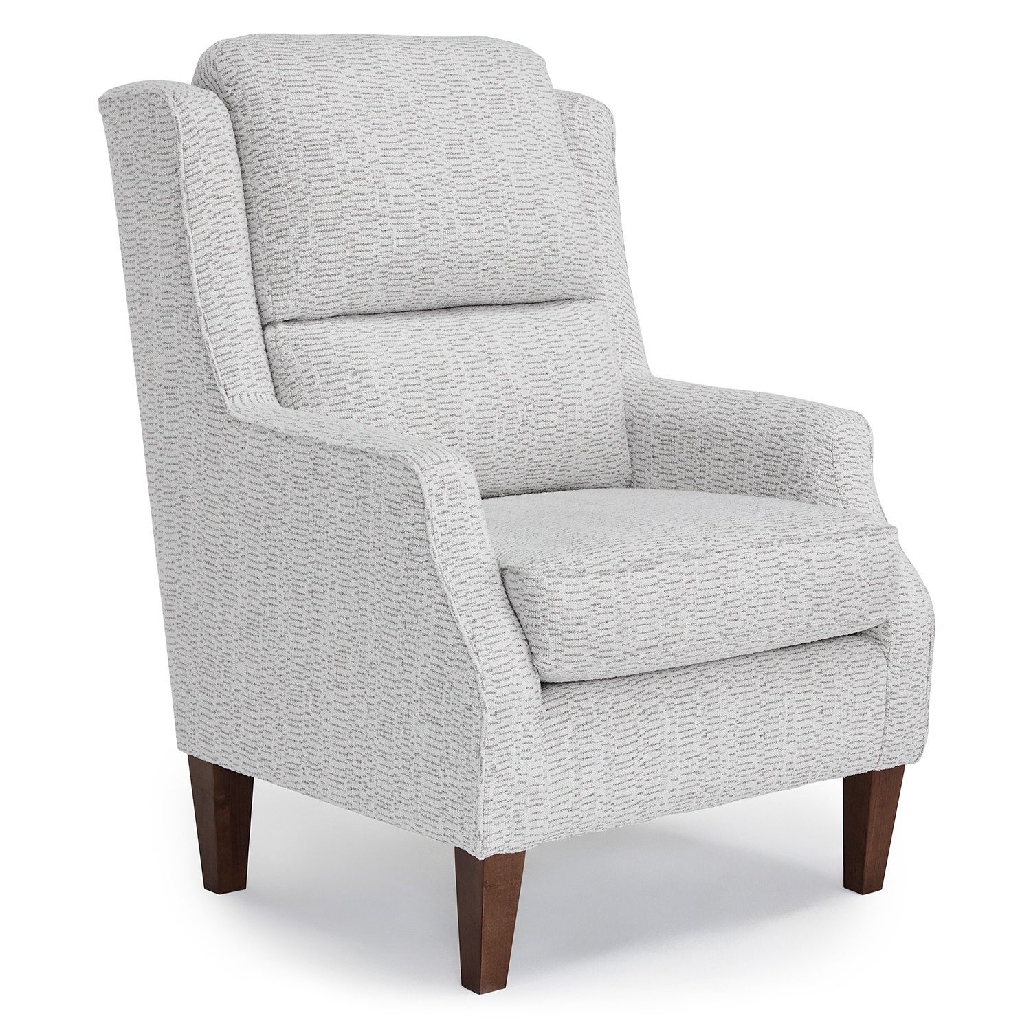 Sulton Wingback Chair, Base: Dark Walnut, color: Linen-31567