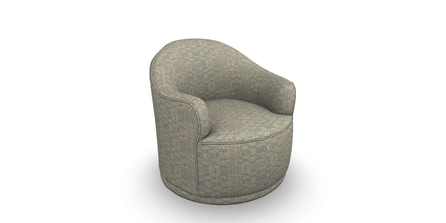 April Swivel Barrel Chair, color: Sky-27672