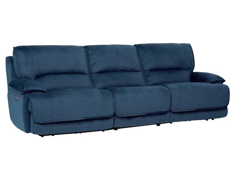 Olsen Dual Power Reclining Sofa- Indigo
