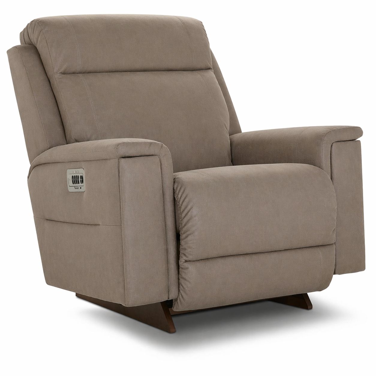 Ace Power Rocking Recliner w/ Headrest &amp; Lumbar, color: Fossil-D1855-53