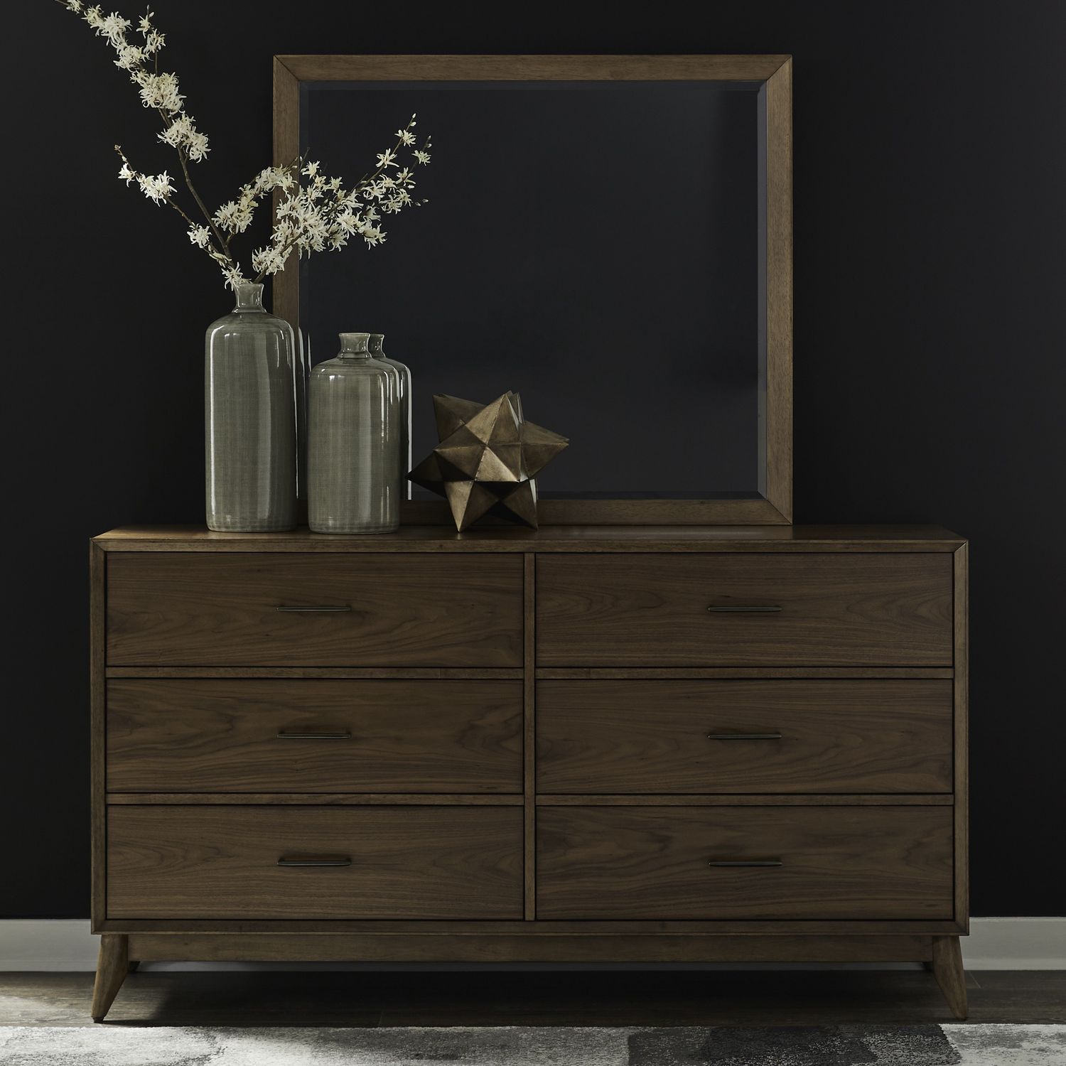 Century Modern Dresser &amp; Mirror