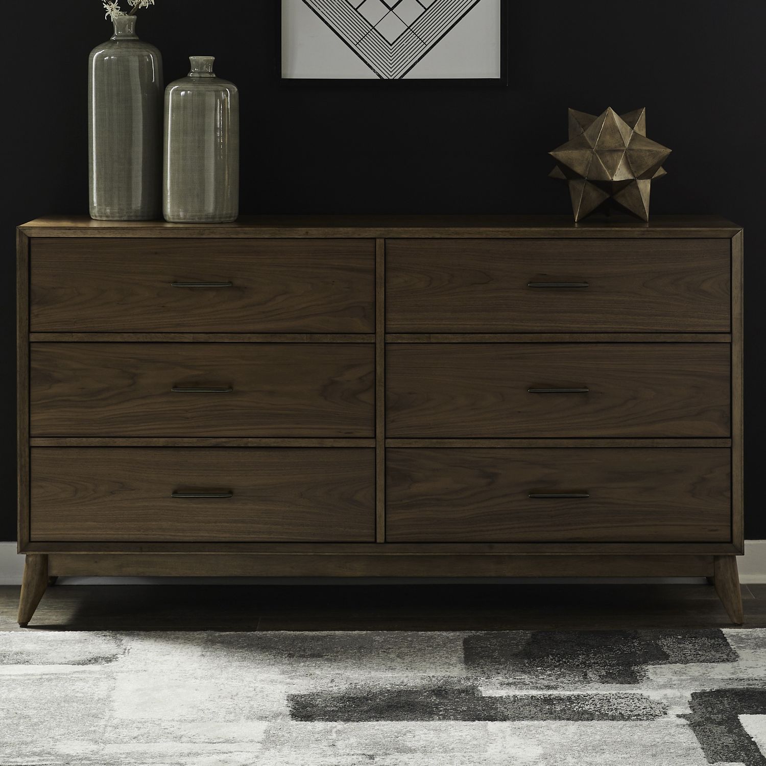 Century Modern 6 Drawer Dresser
