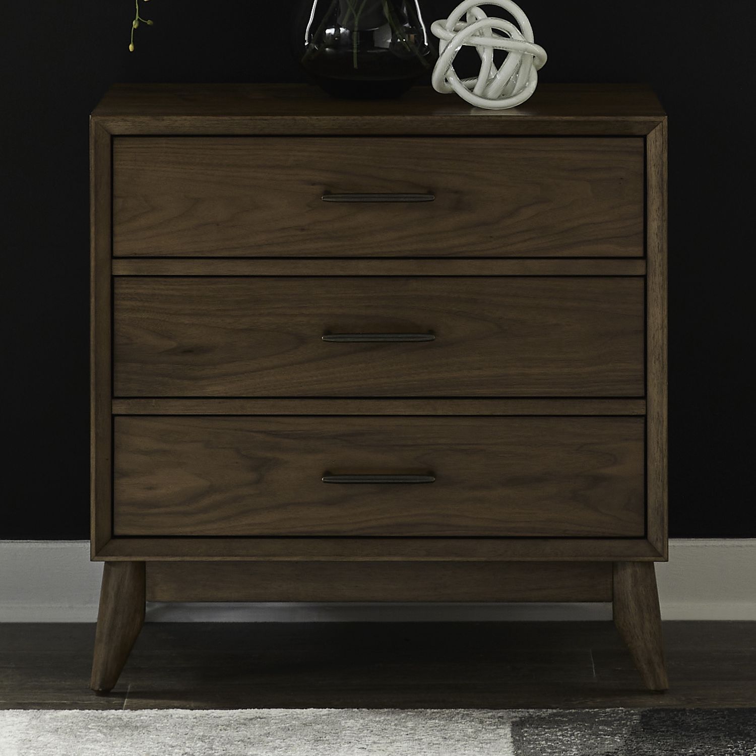 Century Modern Nightstand w/ Charging Station